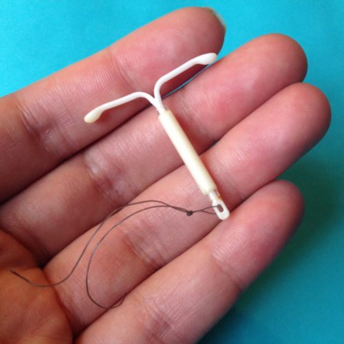 IUD in hand