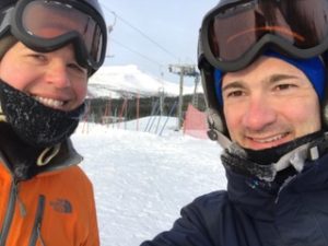 skiing selfie
