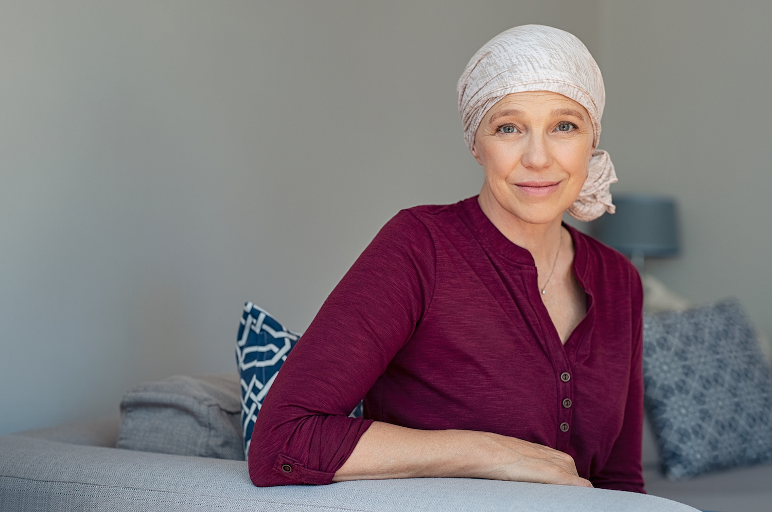 Woman suffering from cancer